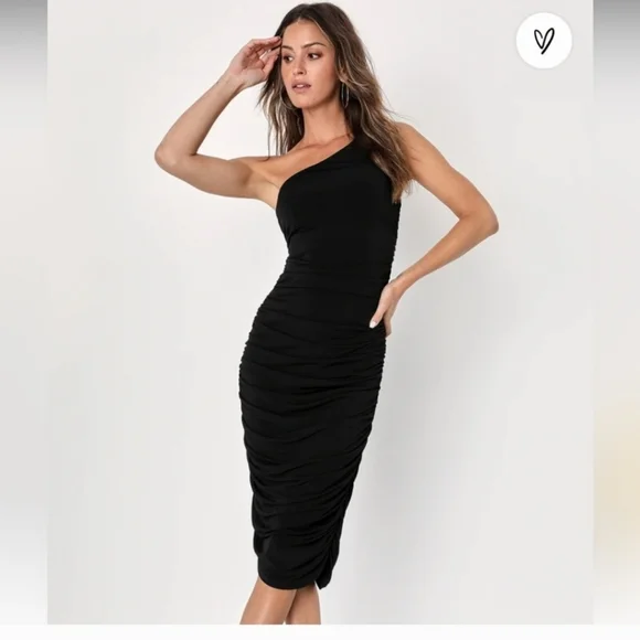 lulus black midi dress Reinette blue toile Va Va Voom Black Backless